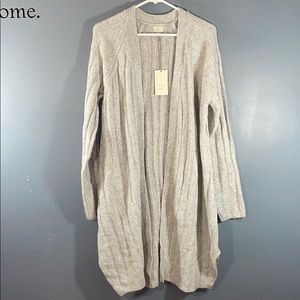 A New Day Heather Grey Long Ribbed Cardigan NWT